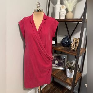 Halston Heritage Red Silk Dress